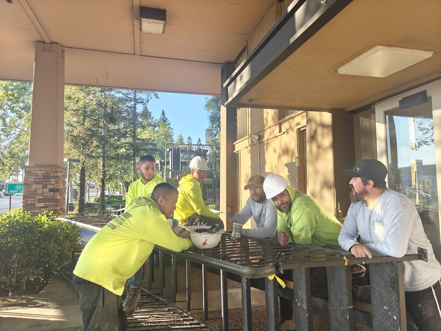 Construction crew at work