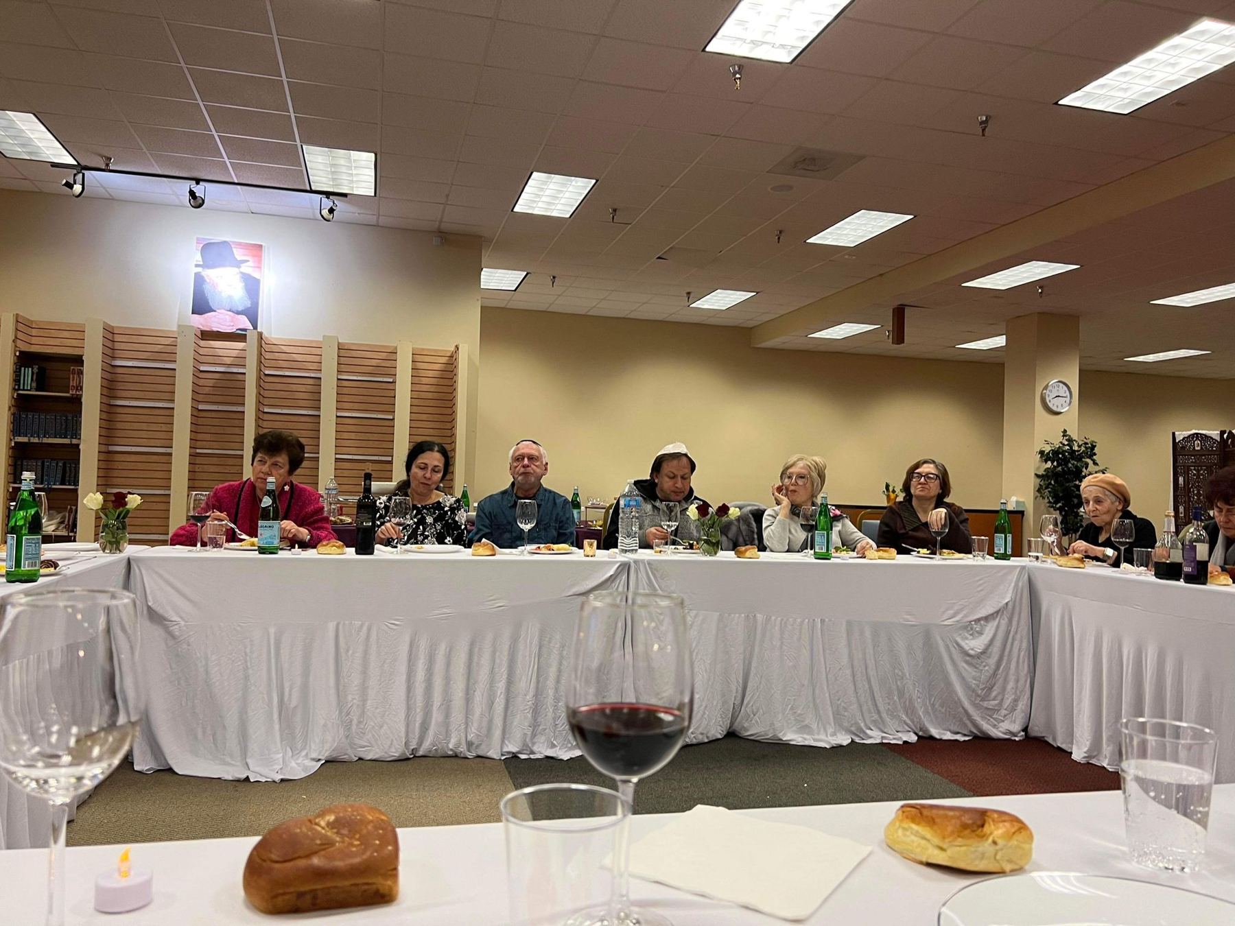 Long tables set for the community