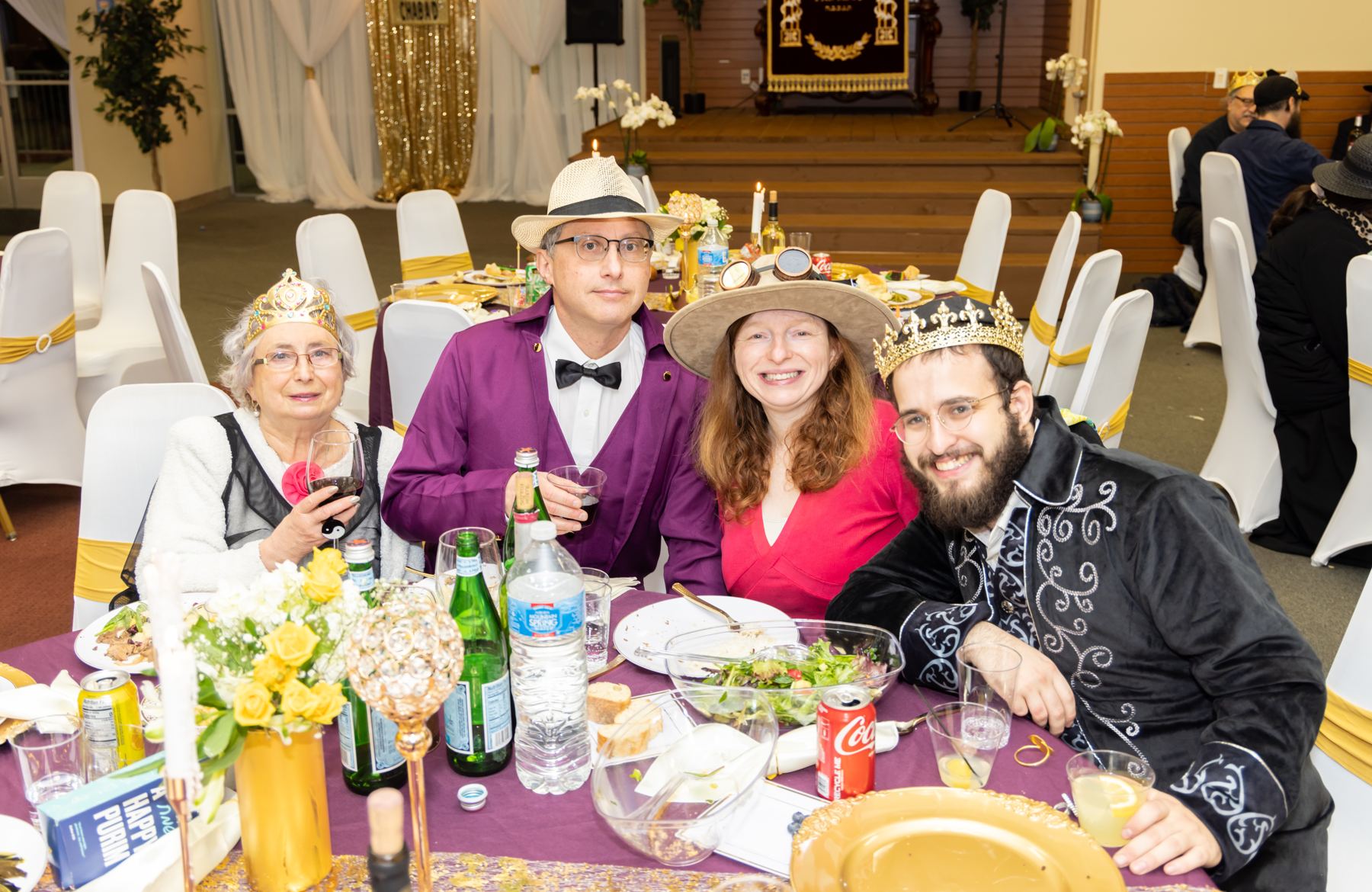 Purim dinner in costume